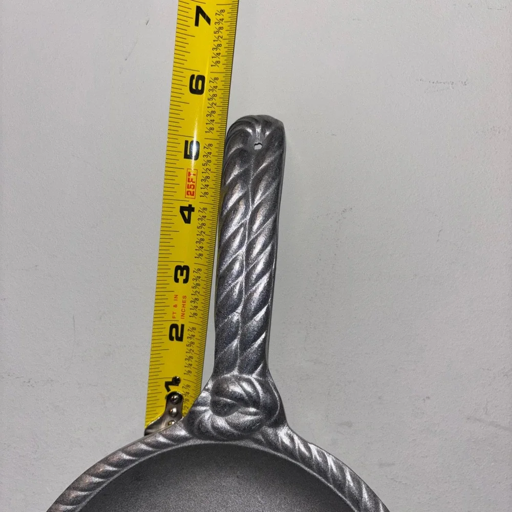 Vintage | Wilton RWP‎ | Pewter Oval Griddle Pan Rope Handle Textured Bottom